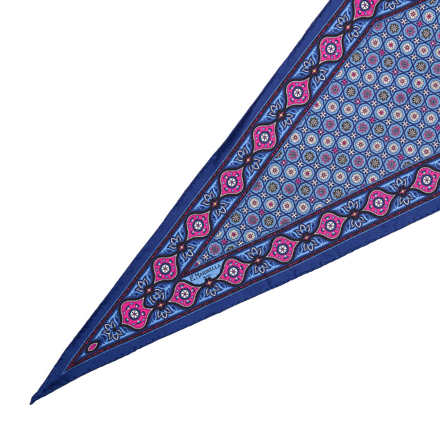 POWDER BLUE SILK DIAMOND SHAPE SCARF