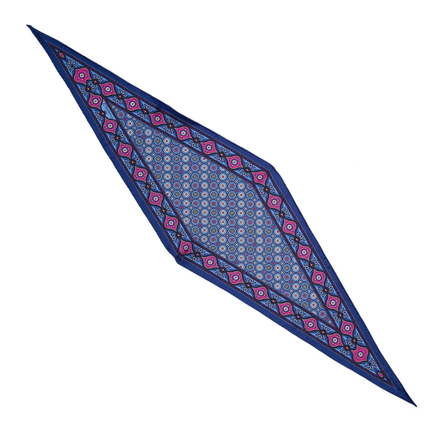 POWDER BLUE SILK DIAMOND SHAPE SCARF