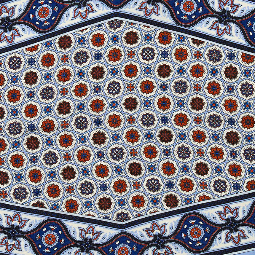 LIGHT BLUE SILK DIAMOND SHAPE SCARF