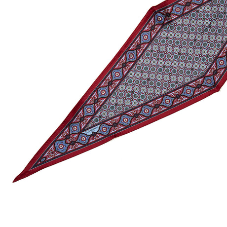 BURGUNDY SILK DIAMOND SHAPE SCARF