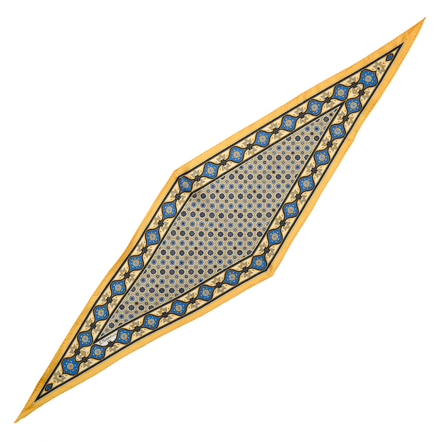 FOULARD ROMBO IN SETA GIALLO