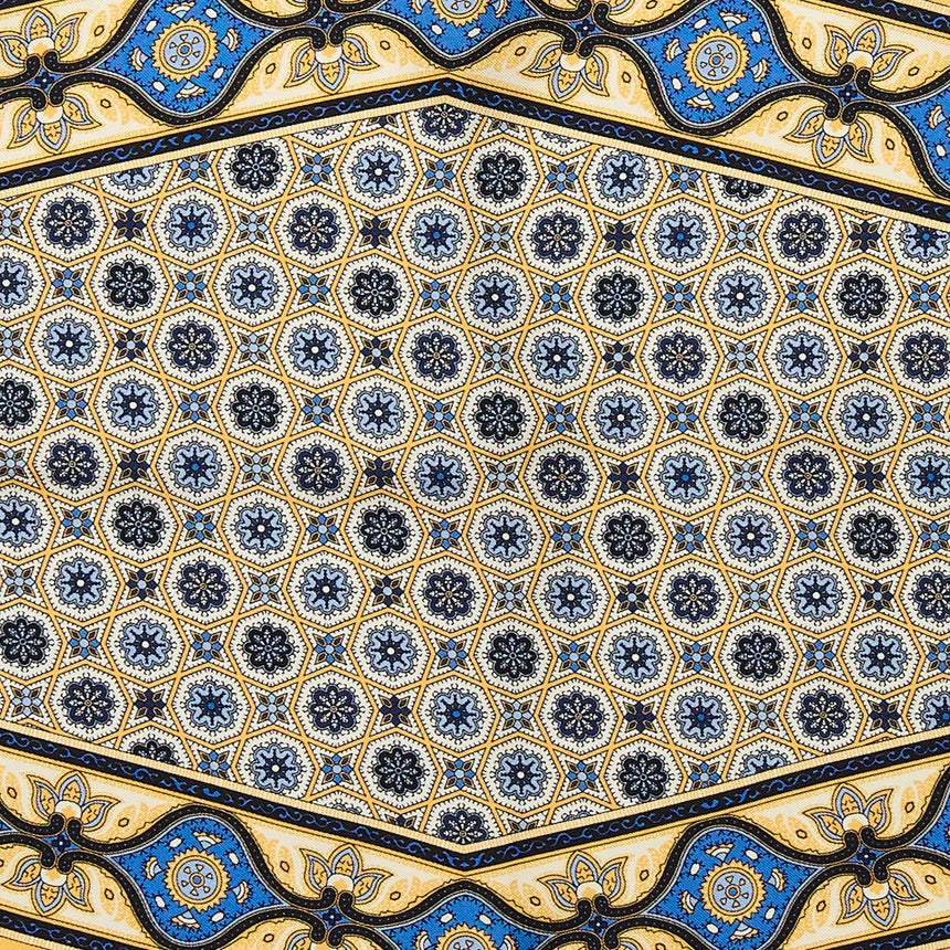 FOULARD ROMBO IN SETA GIALLO