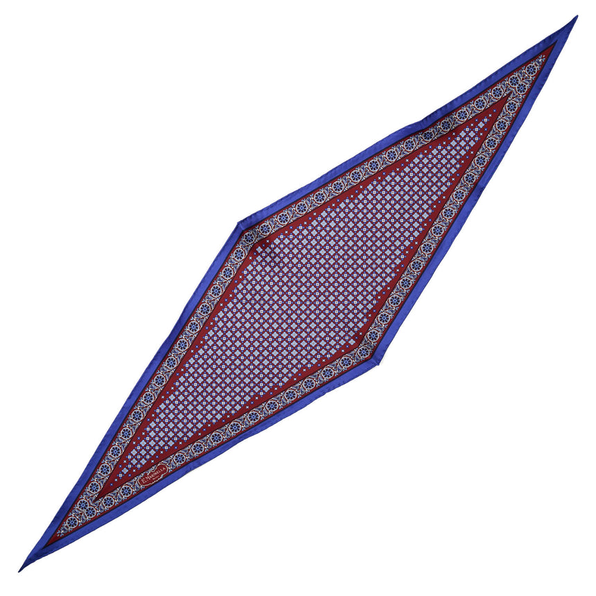 BURGUNDY SILK DIAMOND SHAPE SCARF