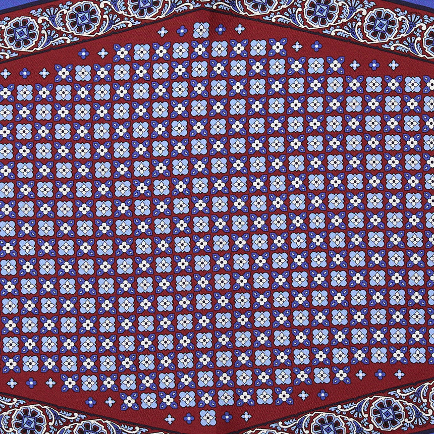 BURGUNDY SILK DIAMOND SHAPE SCARF