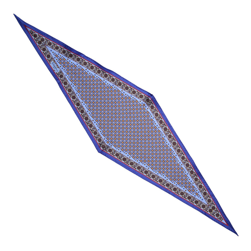 POWDER BLUE SILK DIAMOND SHAPE SCARF