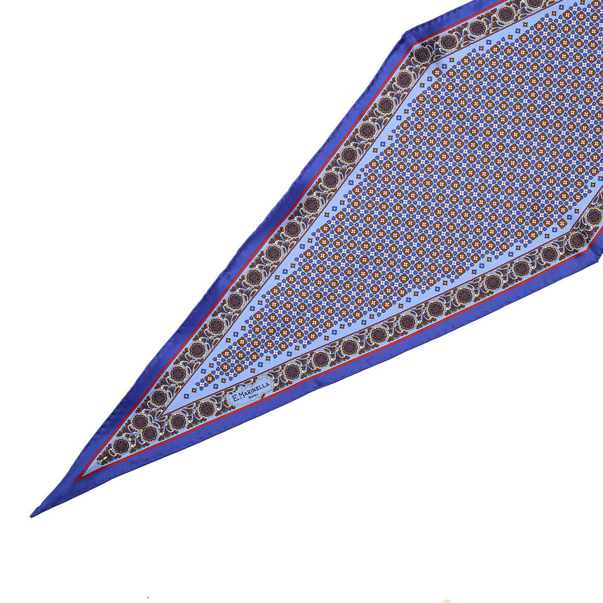 POWDER BLUE SILK DIAMOND SHAPE SCARF