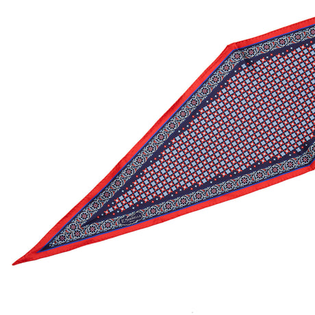 DARK BLUE SILK DIAMOND SHAPE SCARF