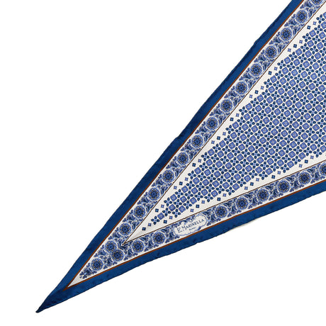 WHITE SILK DIAMOND SHAPE SCARF