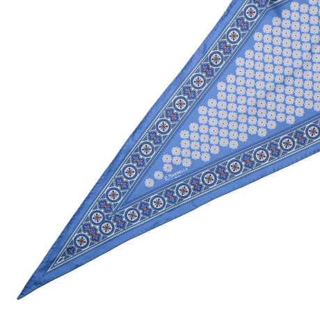 POWDER BLUE SILK DIAMOND SHAPE SCARF
