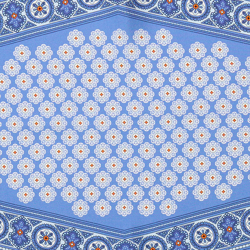 POWDER BLUE SILK DIAMOND SHAPE SCARF