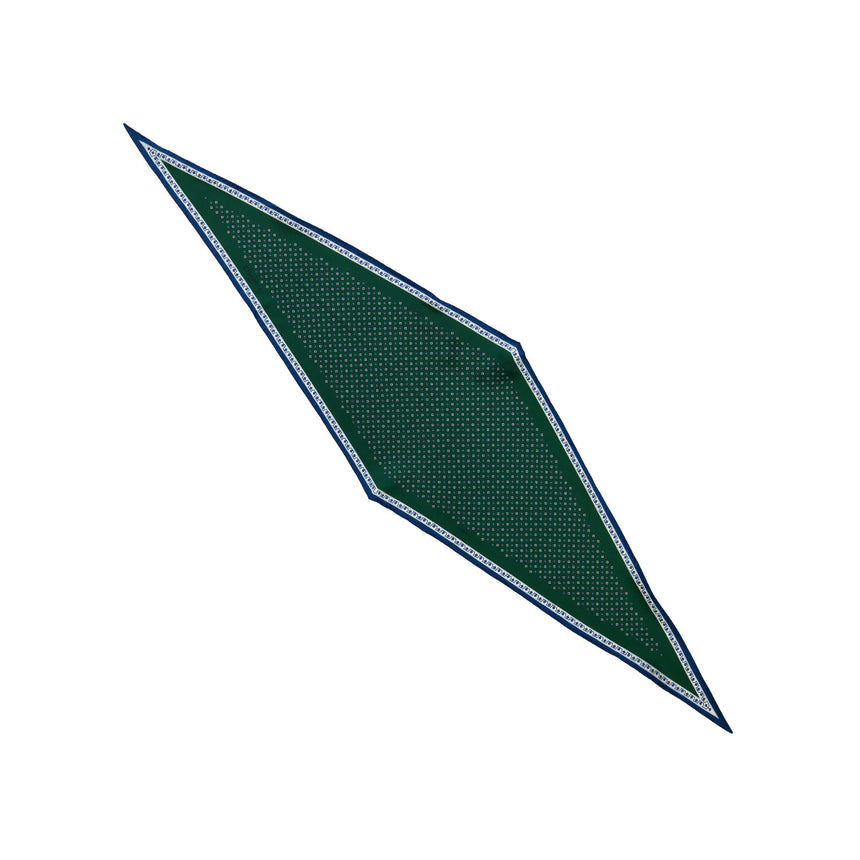 FOULARD ROMBO IN SETA VERDE SCURO