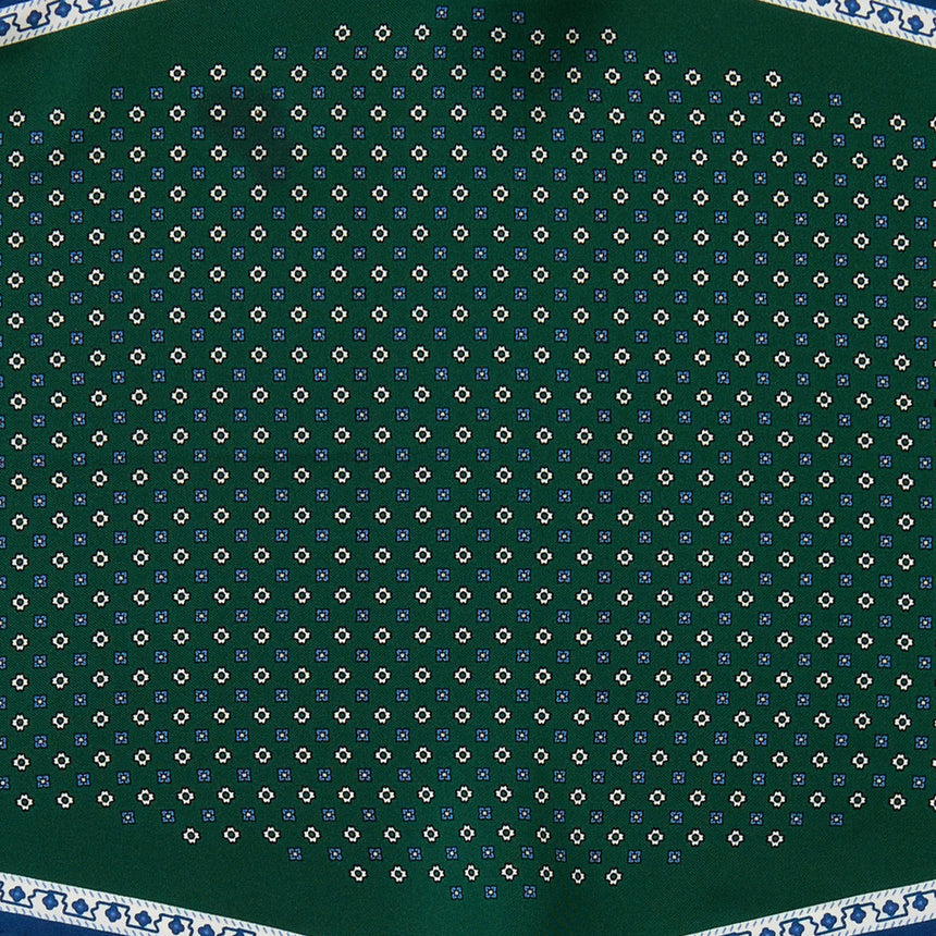 FOULARD ROMBO IN SETA VERDE SCURO