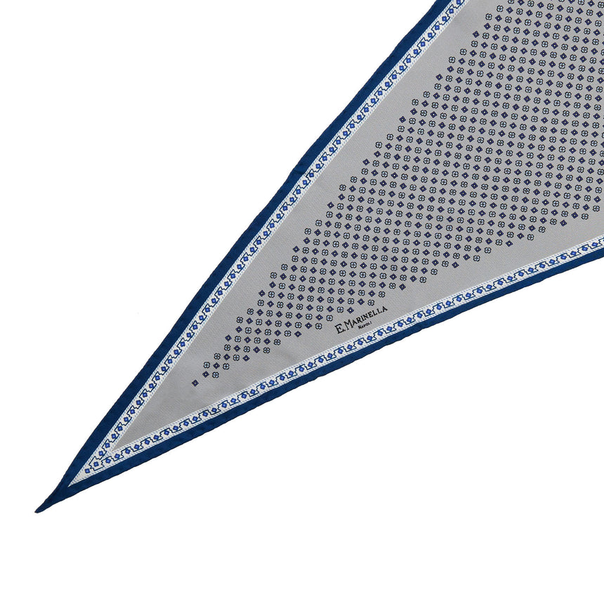 GREY SILK DIAMOND SHAPE SCARF