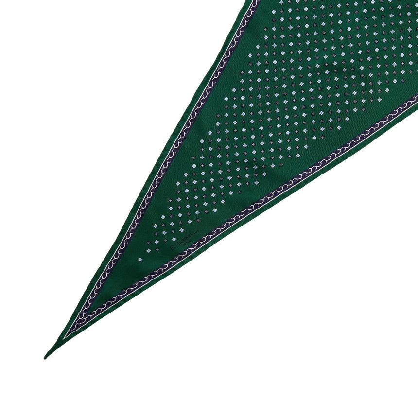 FOULARD ROMBO IN SETA VERDE SCURO
