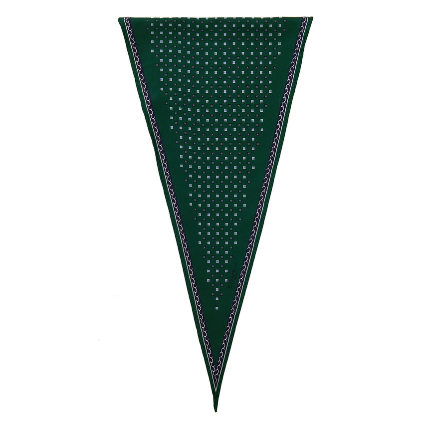 FOULARD ROMBO IN SETA VERDE SCURO