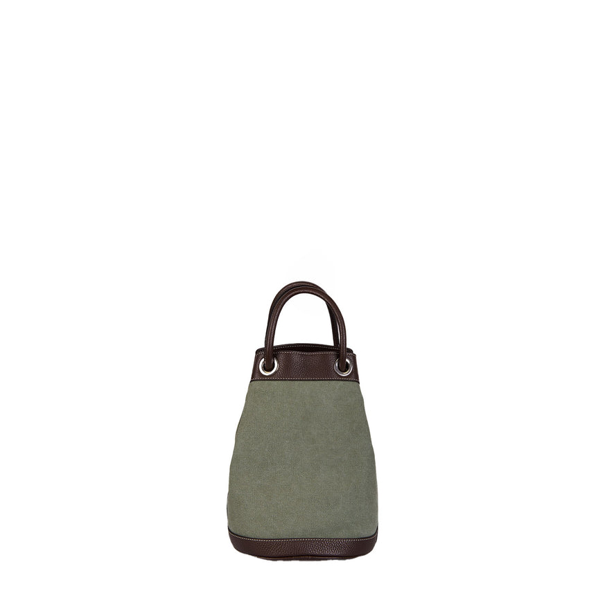 DARK BROWN AND GREEN GIAN MINI BAG