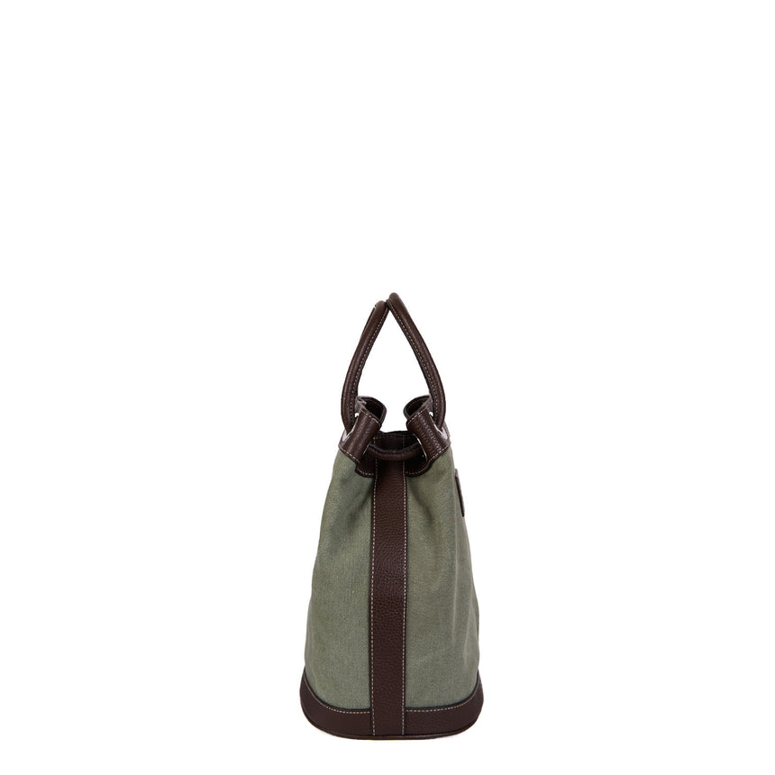 DARK BROWN AND GREEN GIAN MINI BAG