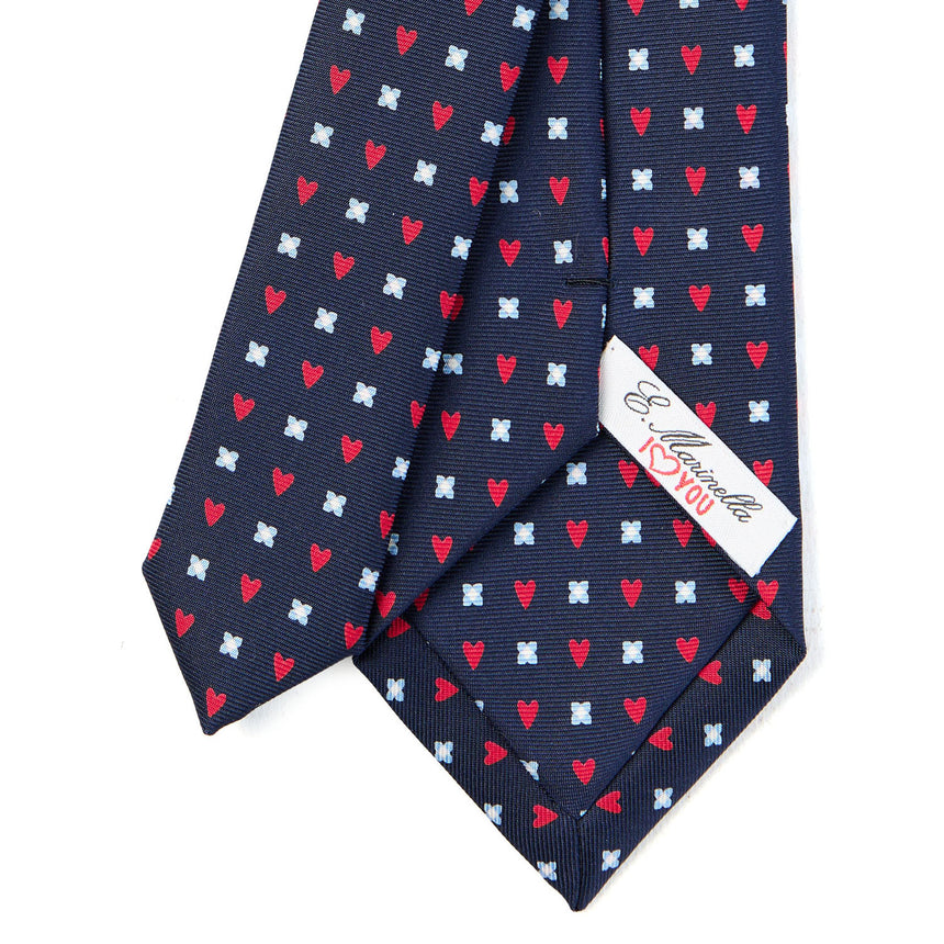 CRAVATTA SARTORIALE CLASSICA IN SETA BLU SCURO
