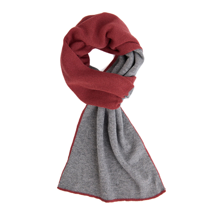 SCALDACOLLO BICOLORE ROSA E GRIGIO IN CASHMERE