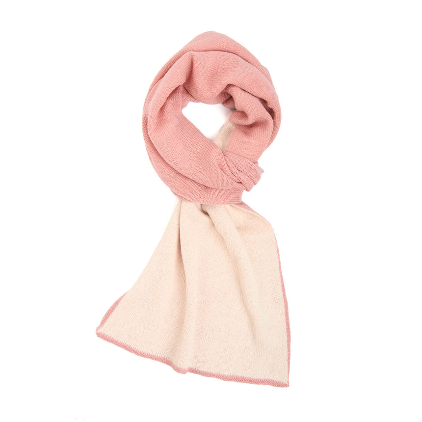 SCALDACOLLO BICOLORE A TINTA UNITA ROSA E BEIGE