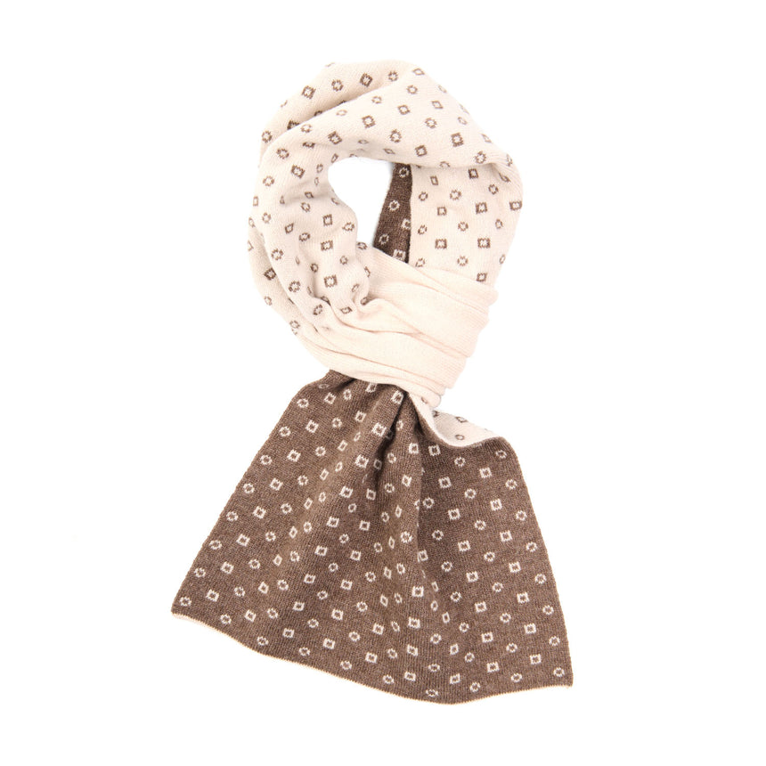 BEIGE NECK WARMER WITH MICRO PATTERN