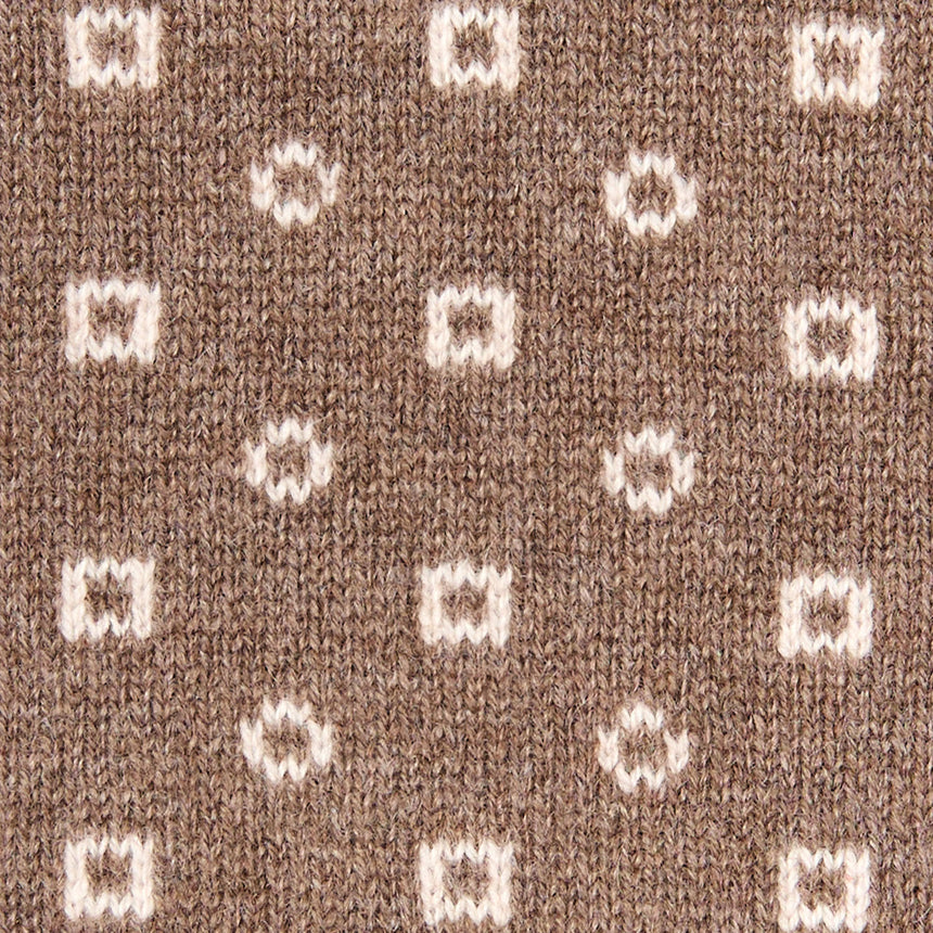BEIGE NECK WARMER WITH MICRO PATTERN