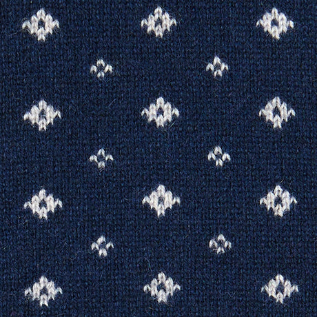 DARK BLUE NECK WARMER WITH MICRO PATTERN