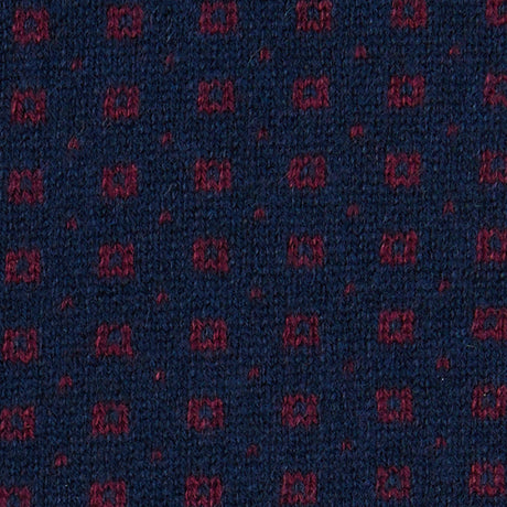 DARK BLUE AND BURGUNDY NECK WARMER WITH MICRO PATTERN