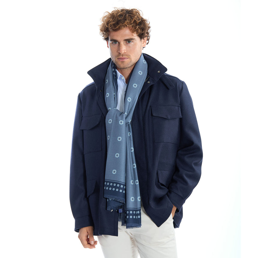 POWDER BLUE WOOL STOLE