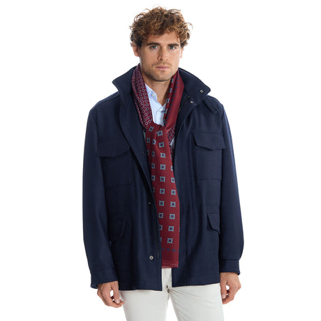 STOLA BORDEAUX IN LANA