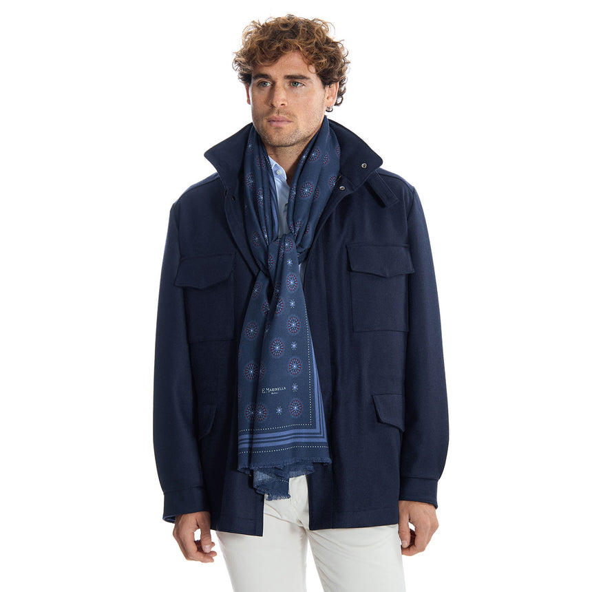 DARK BLUE WOOL STOLE