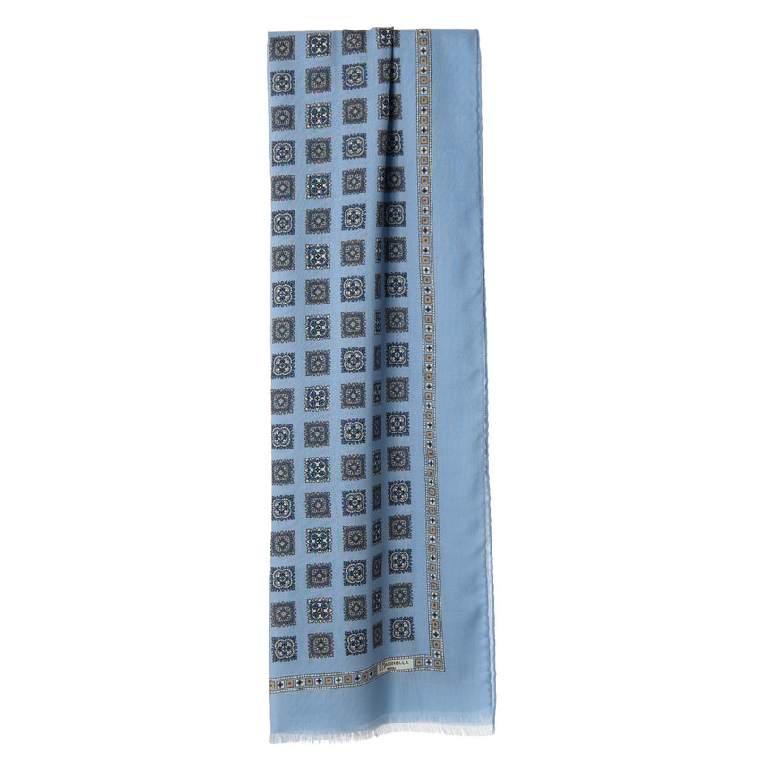 SCIARPA AZZURRO POLVERE IN LANA