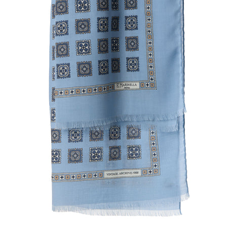 SCIARPA AZZURRO POLVERE IN LANA