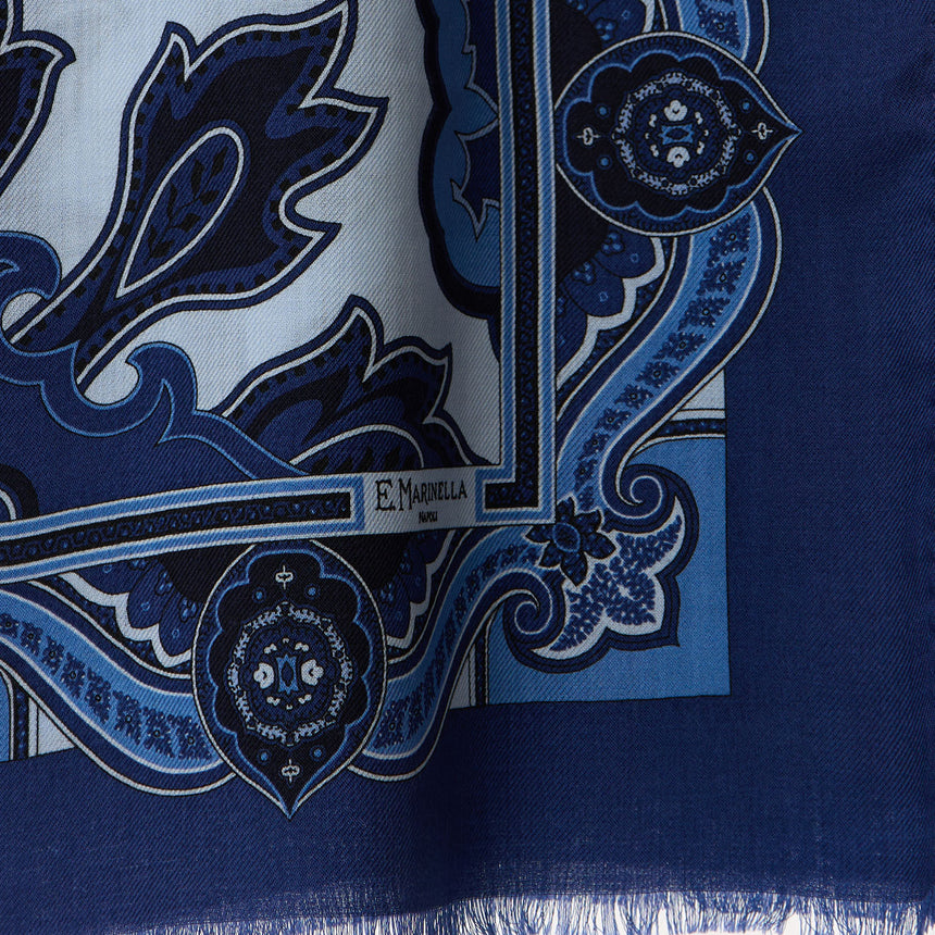 SCIARPA BLU IN LANA