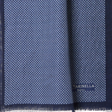 STOLA BLU SCURO IN LANA E SETA
