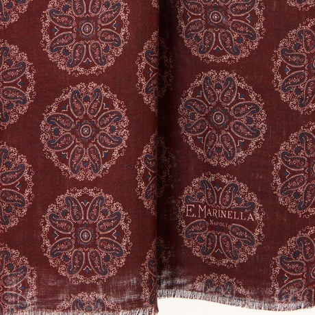 STOLA BORDEAUX IN LANA E SETA