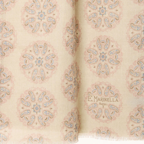 STOLA BEIGE IN LANA E SETA