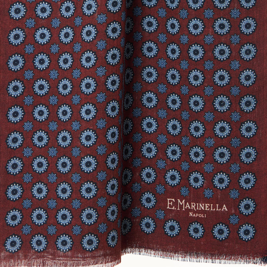 STOLA BORDEAUX IN LANA E SETA