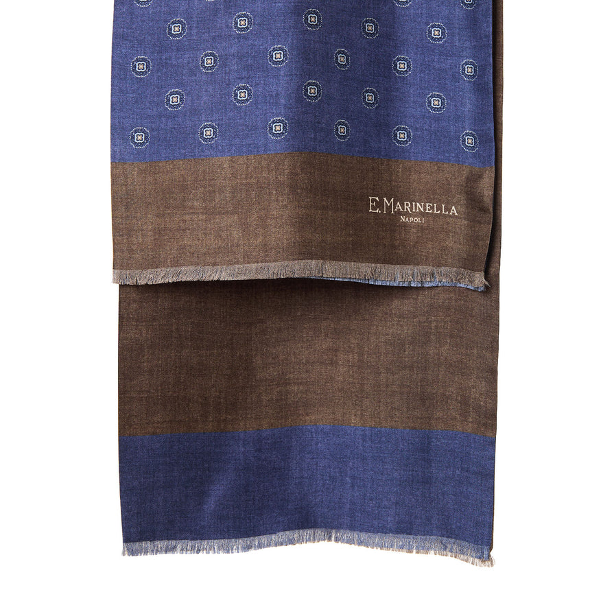 BLUE DOUBLE SILK SCARF