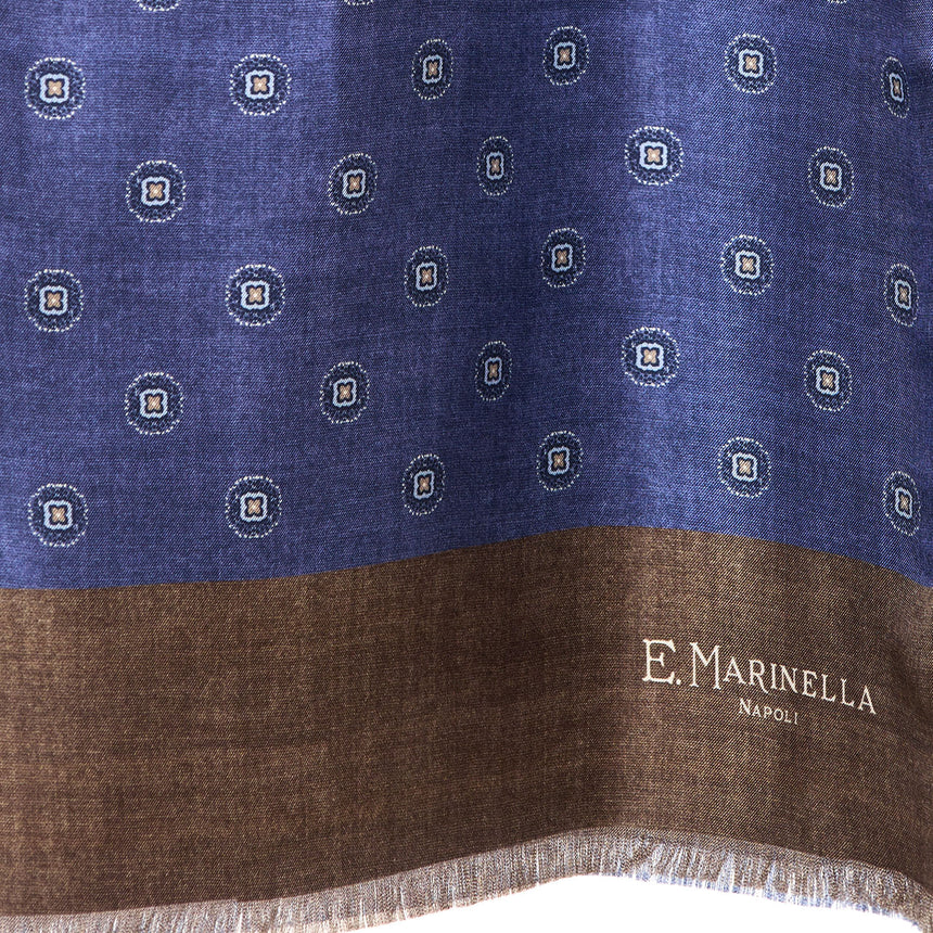 BLUE DOUBLE SILK SCARF