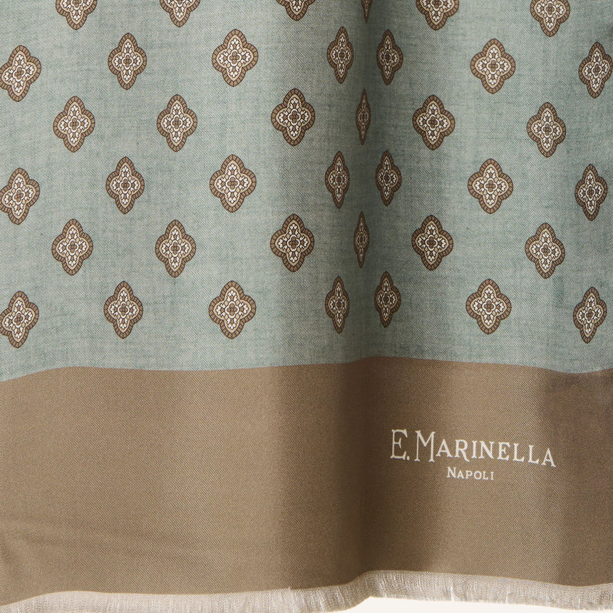 SCIARPA TUBOLARE VERDE IN SETA TWILL
