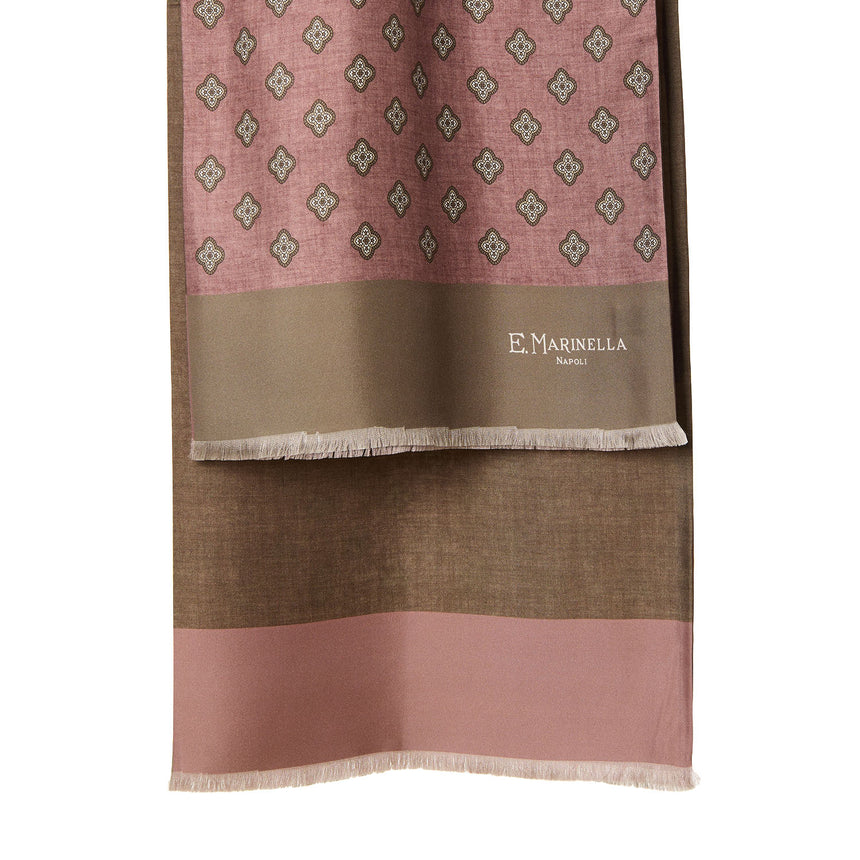 SCIARPA TUBOLARE ROSA IN SETA TWILL
