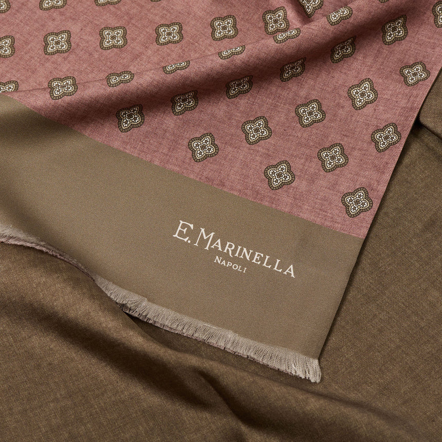 SCIARPA TUBOLARE ROSA IN SETA TWILL