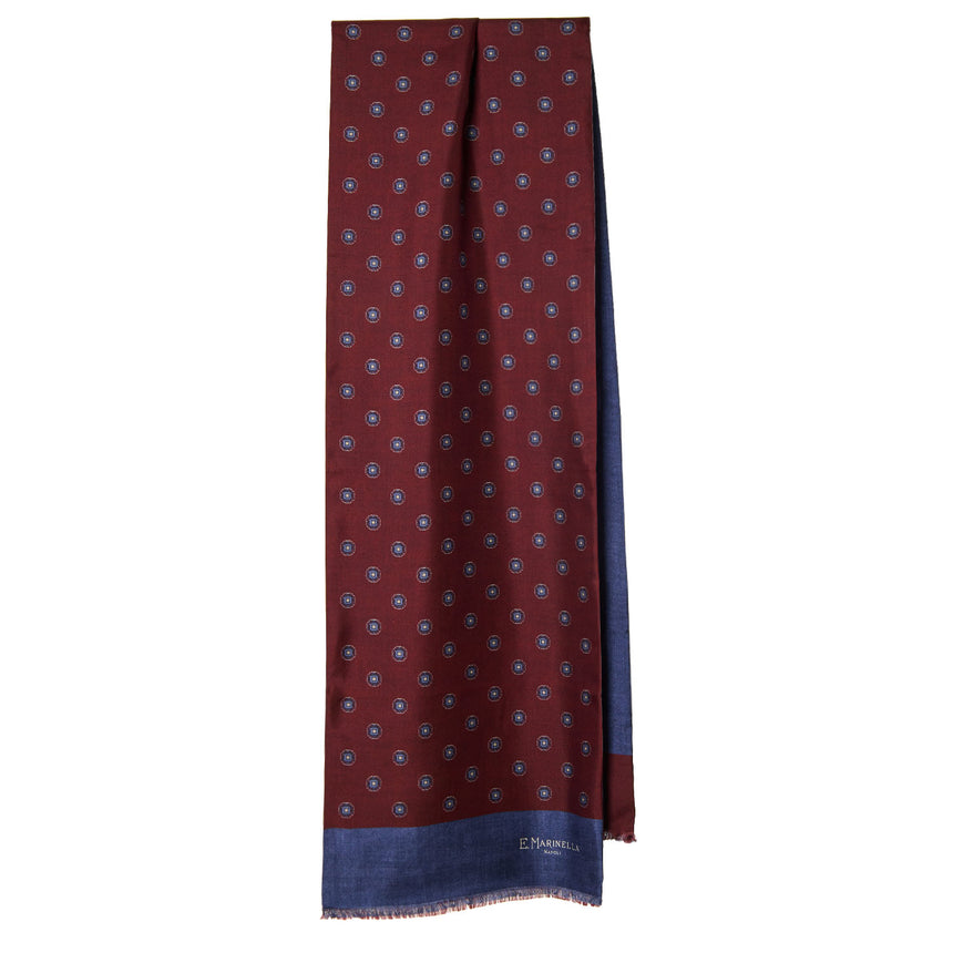 SCIARPA TUBOLARE BORDEAUX IN SETA TWILL