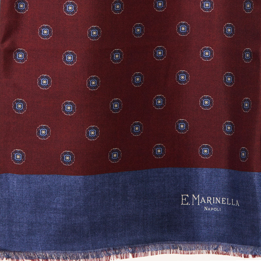 SCIARPA TUBOLARE BORDEAUX IN SETA TWILL