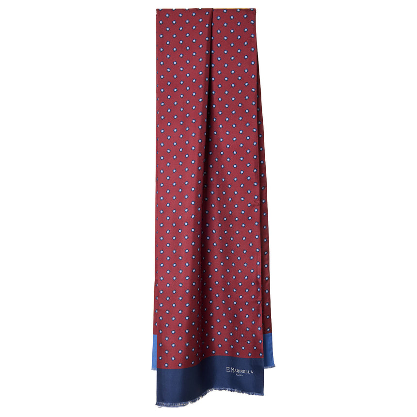 SCIARPA TUBOLARE BORDEAUX IN SETA TWILL