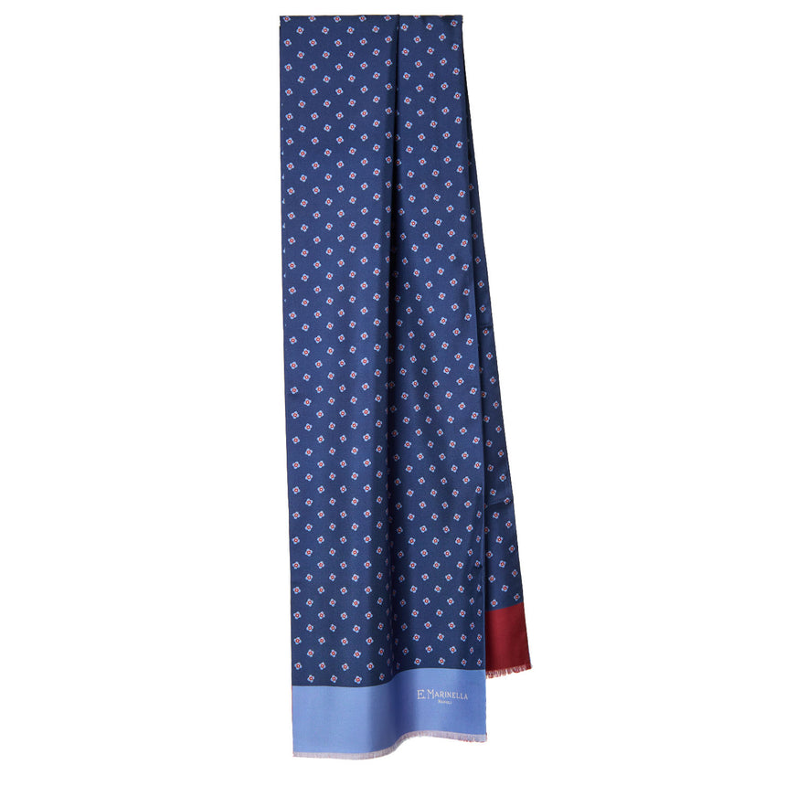 BLUE DOUBLE SILK SCARF
