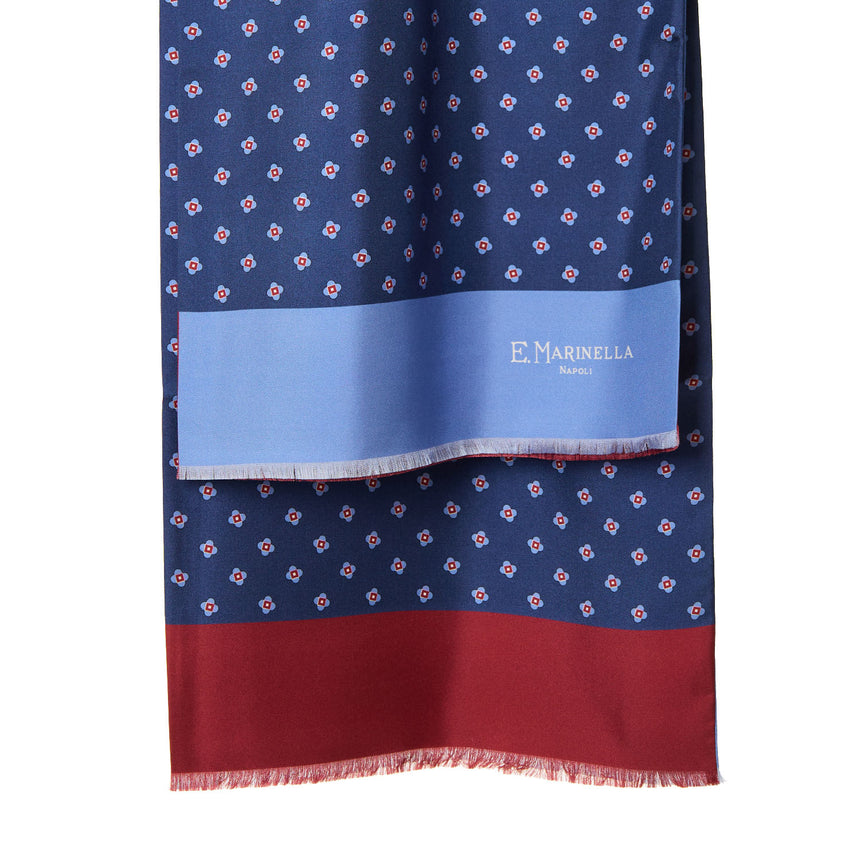 BLUE DOUBLE SILK SCARF