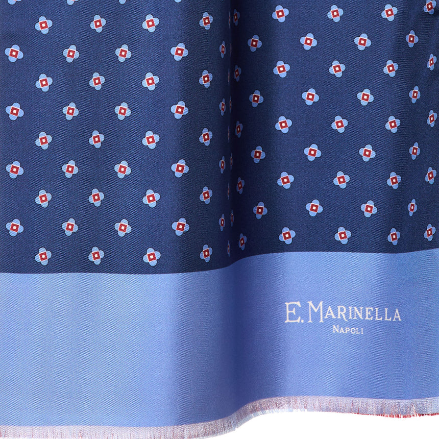 BLUE DOUBLE SILK SCARF