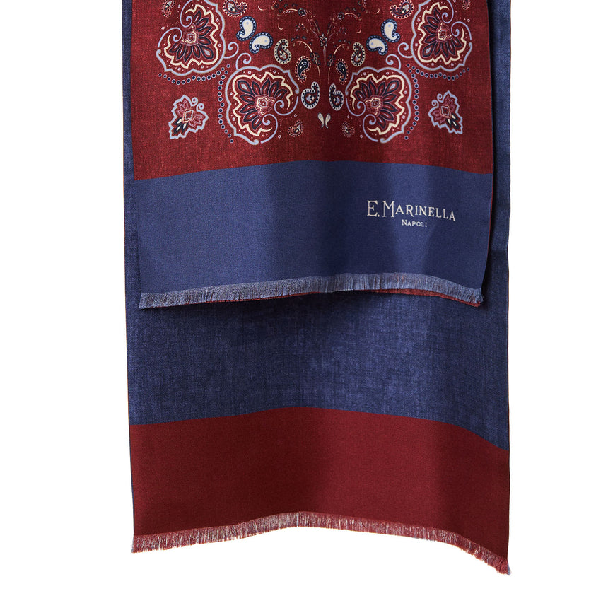 SCIARPA TUBOLARE BORDEAUX IN SETA TWILL